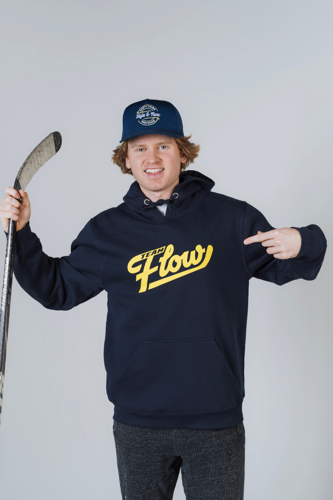 Navy Team Flow Hoodie (YOUTH)